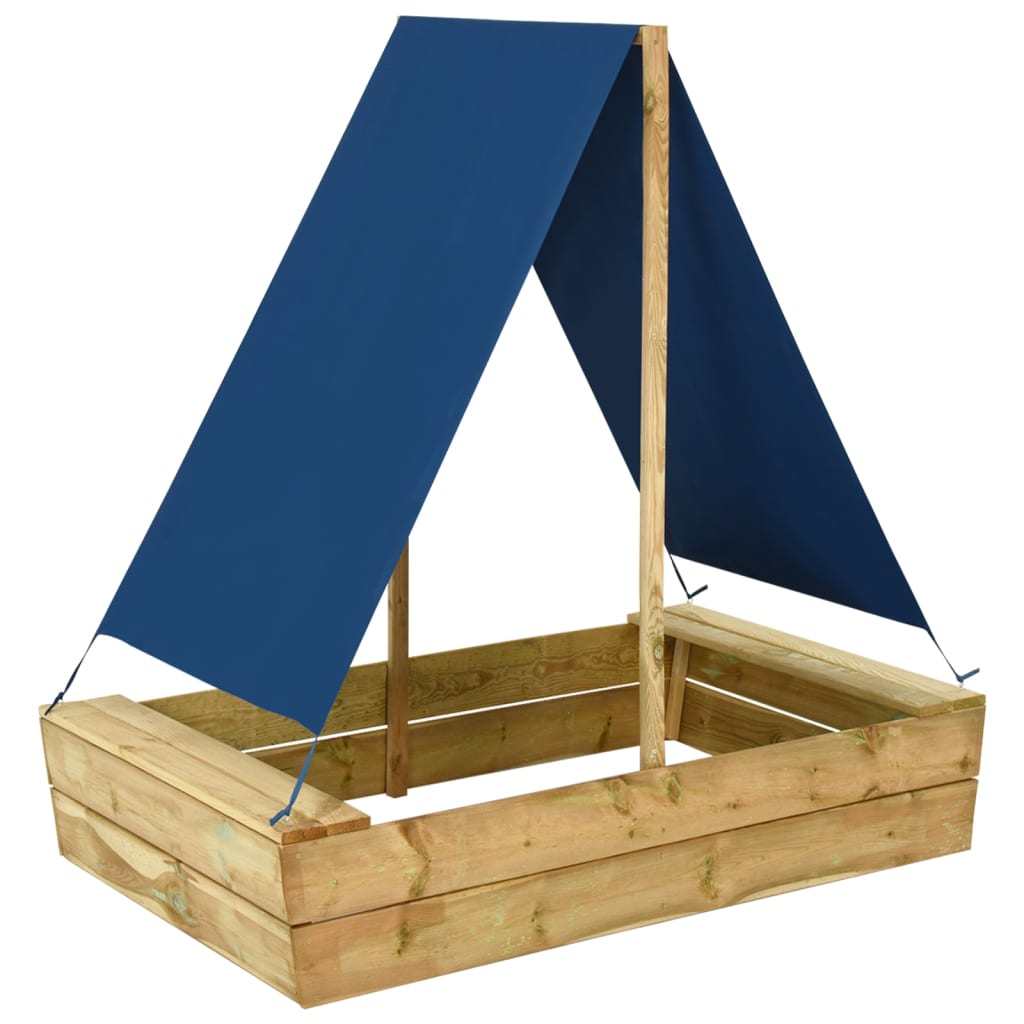 vidaXL Sandbox with roof 160x100x133 cm impregnated pine wood