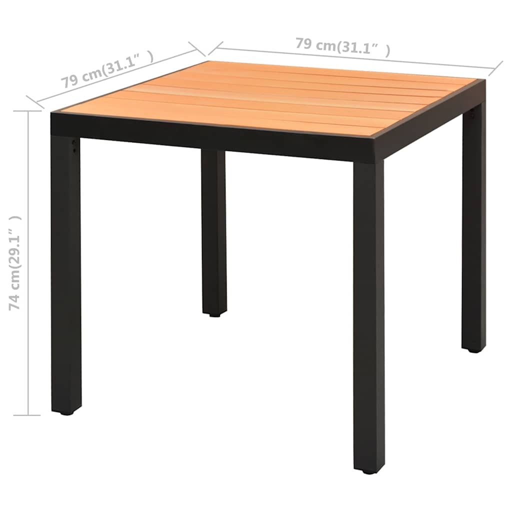 vidaXL 3-delige Tuinset PVC-rattan zwart
