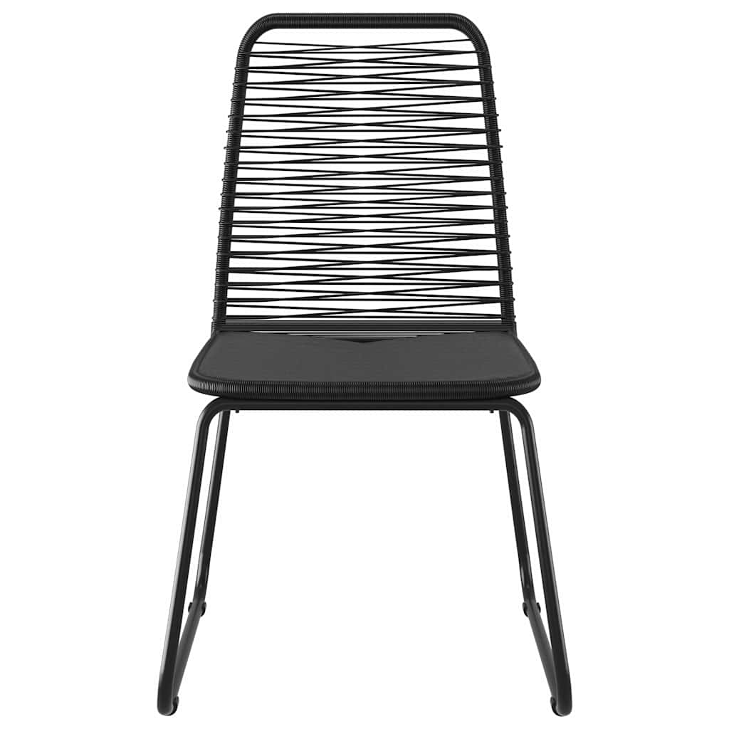 vidaXL 3-delige Tuinset PVC-rattan zwart