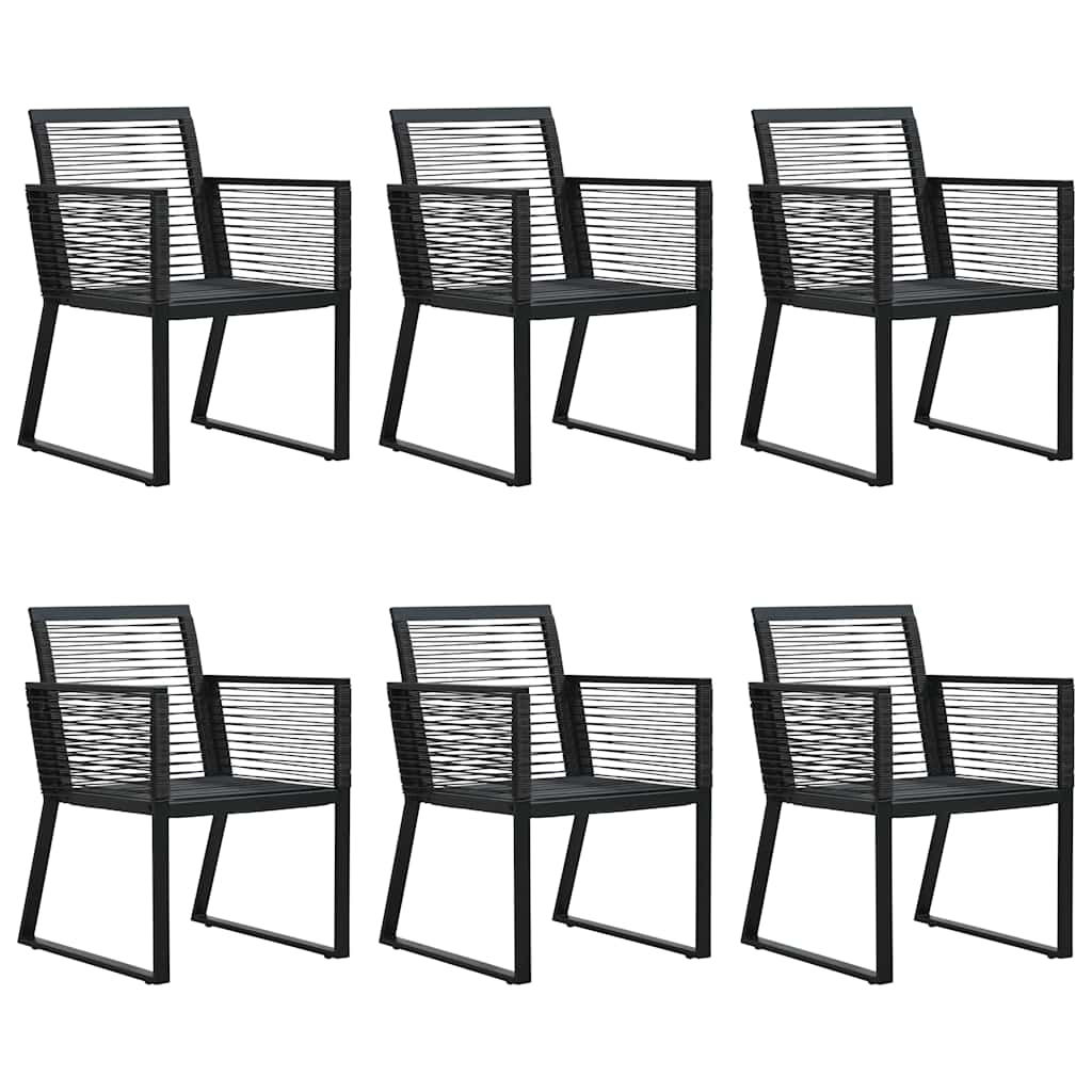 vidaXL 3-Piece Garden Lounge Set Poly Rattan Black