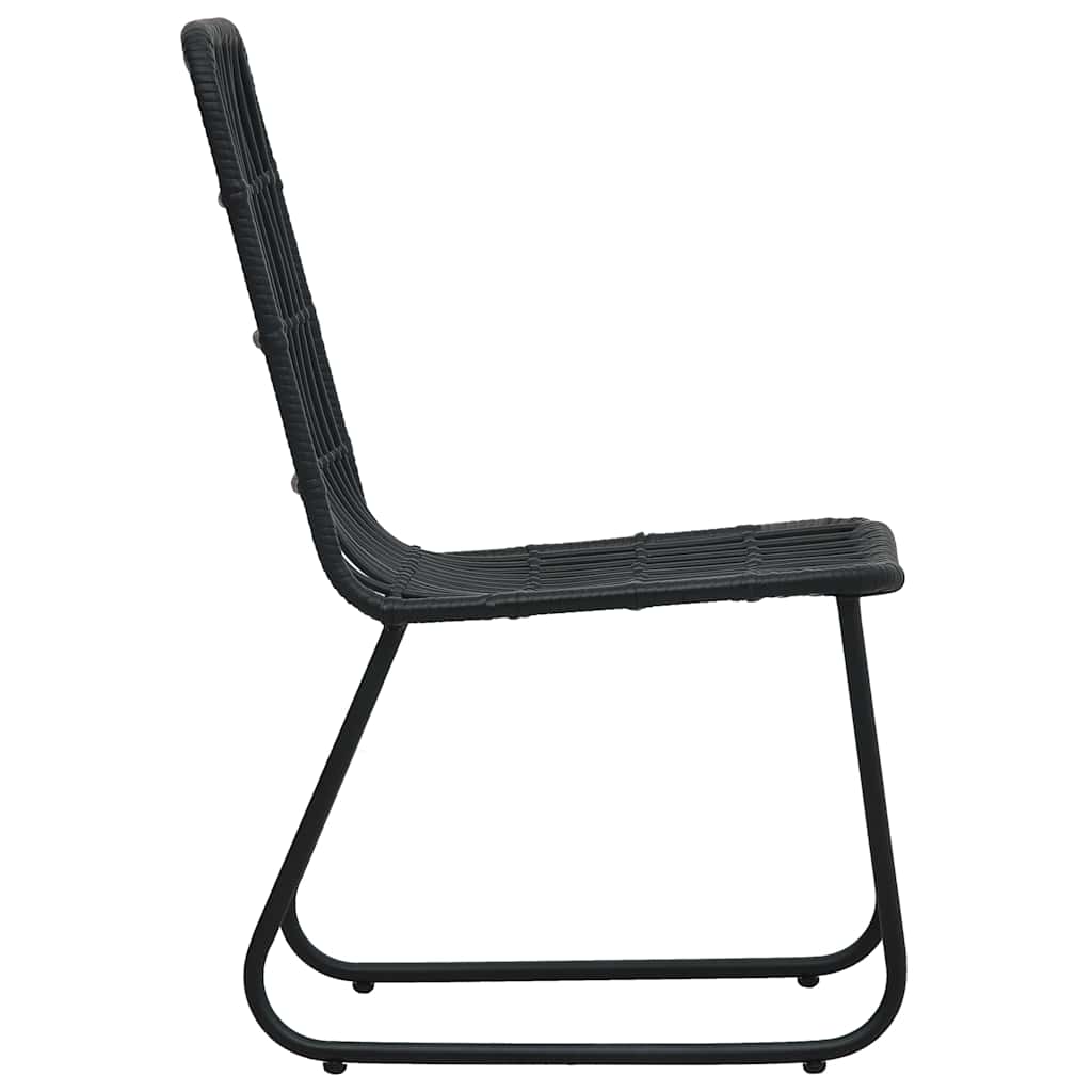 vidaXL 3-delige Tuinset poly rattan en glas