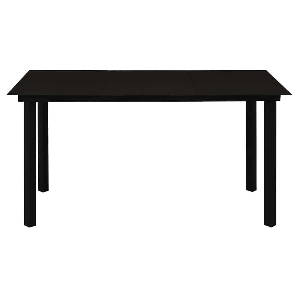 vidaXL 5-delige Tuinset PVC-rattan zwart