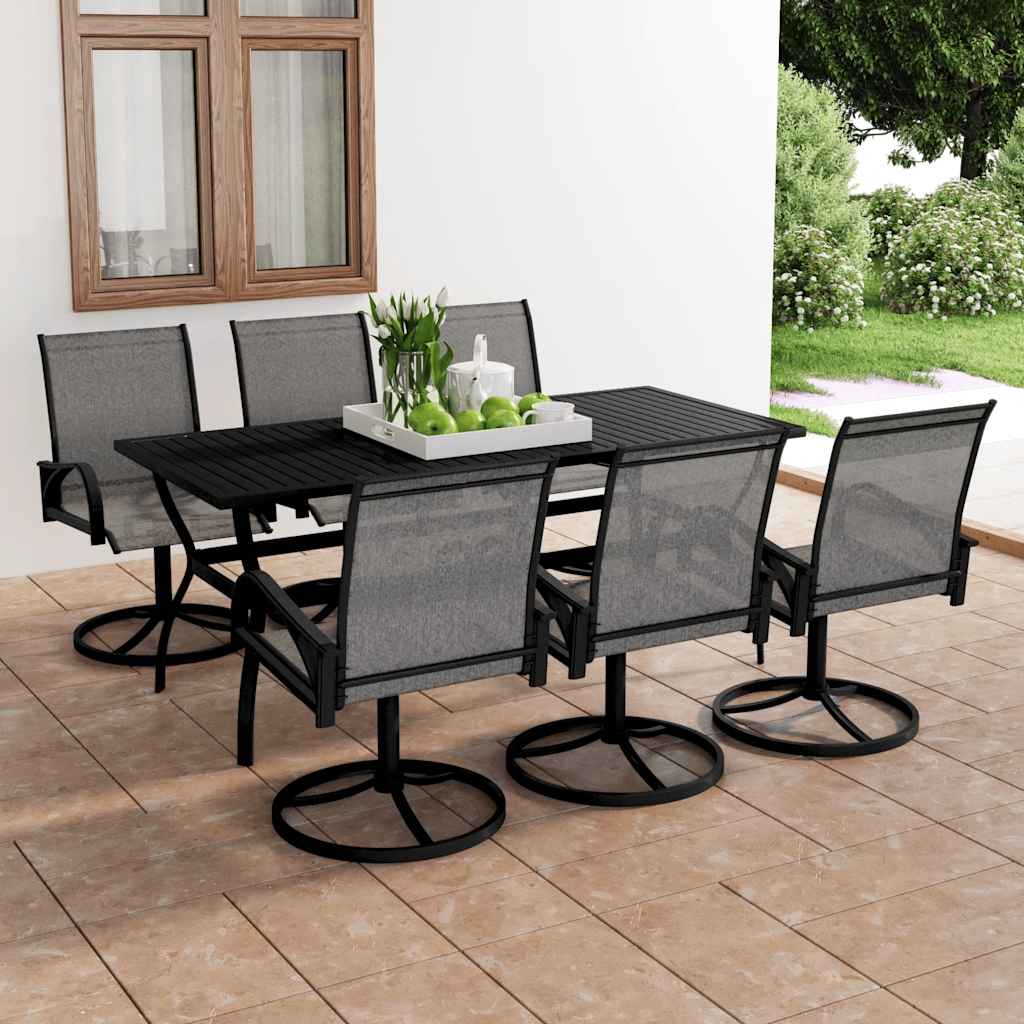 vidaXL 3-Piece Garden Dining Set Textilene and Steel