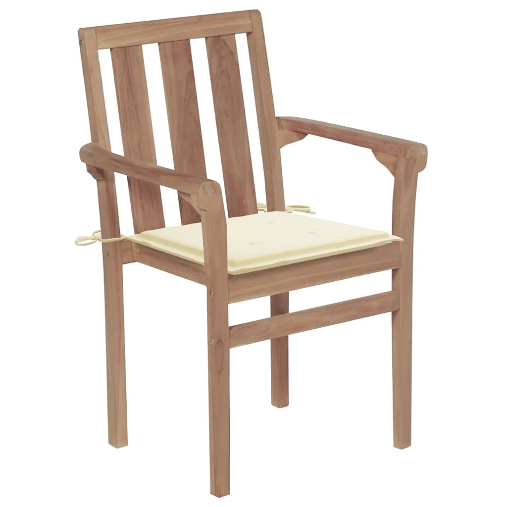 vidaXL Tuinstoelen 2 st met antracietkleurige kussens massief teakhout