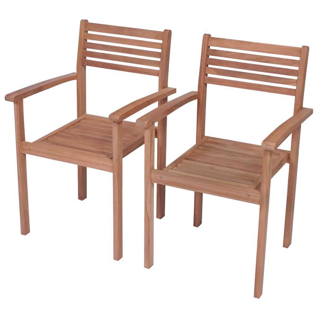 vidaXL Tuinstoelen 2 st met antracietkleurige kussens massief teakhout