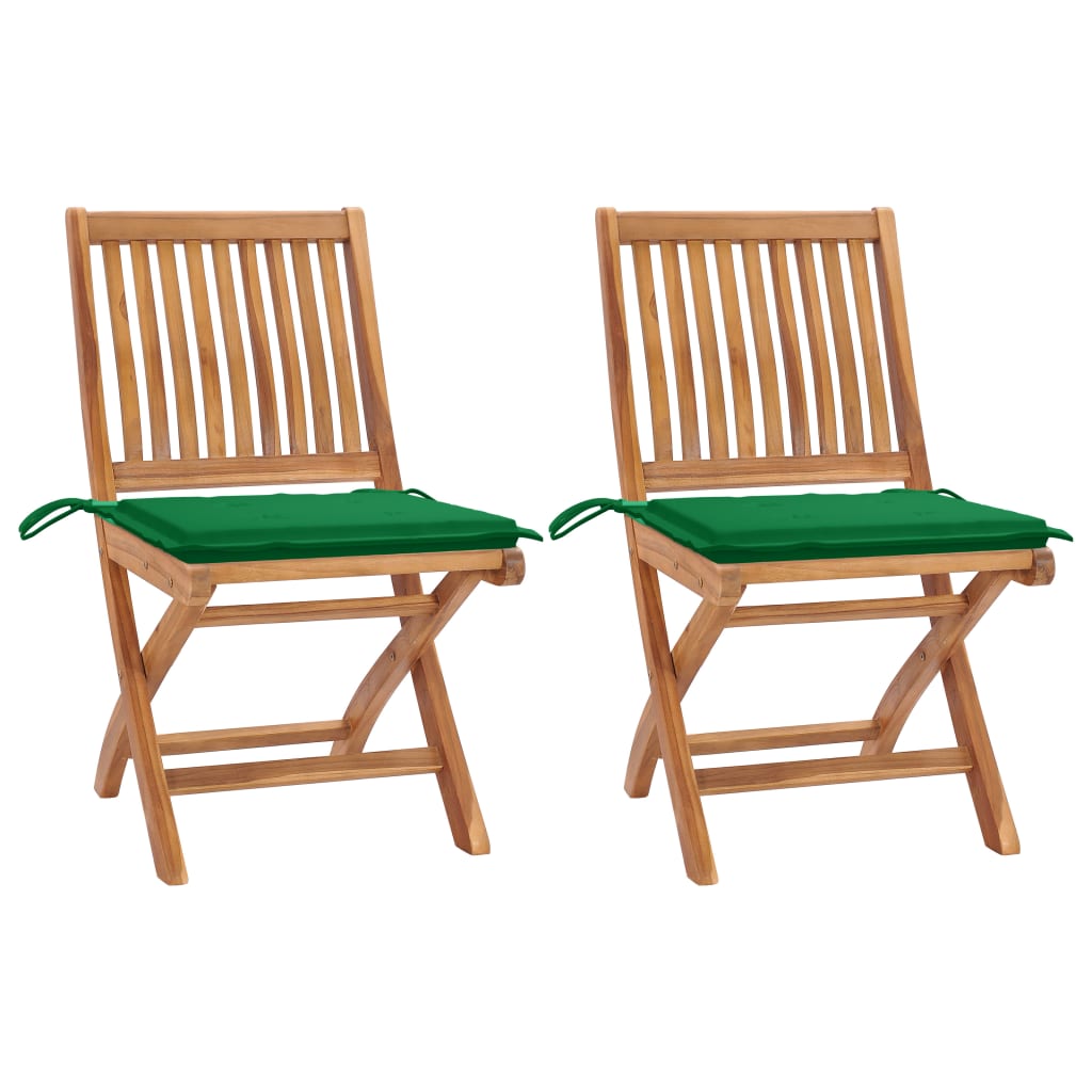 vidaXL Tuinstoelen 2 st met antracietkleurige kussens massief teakhout