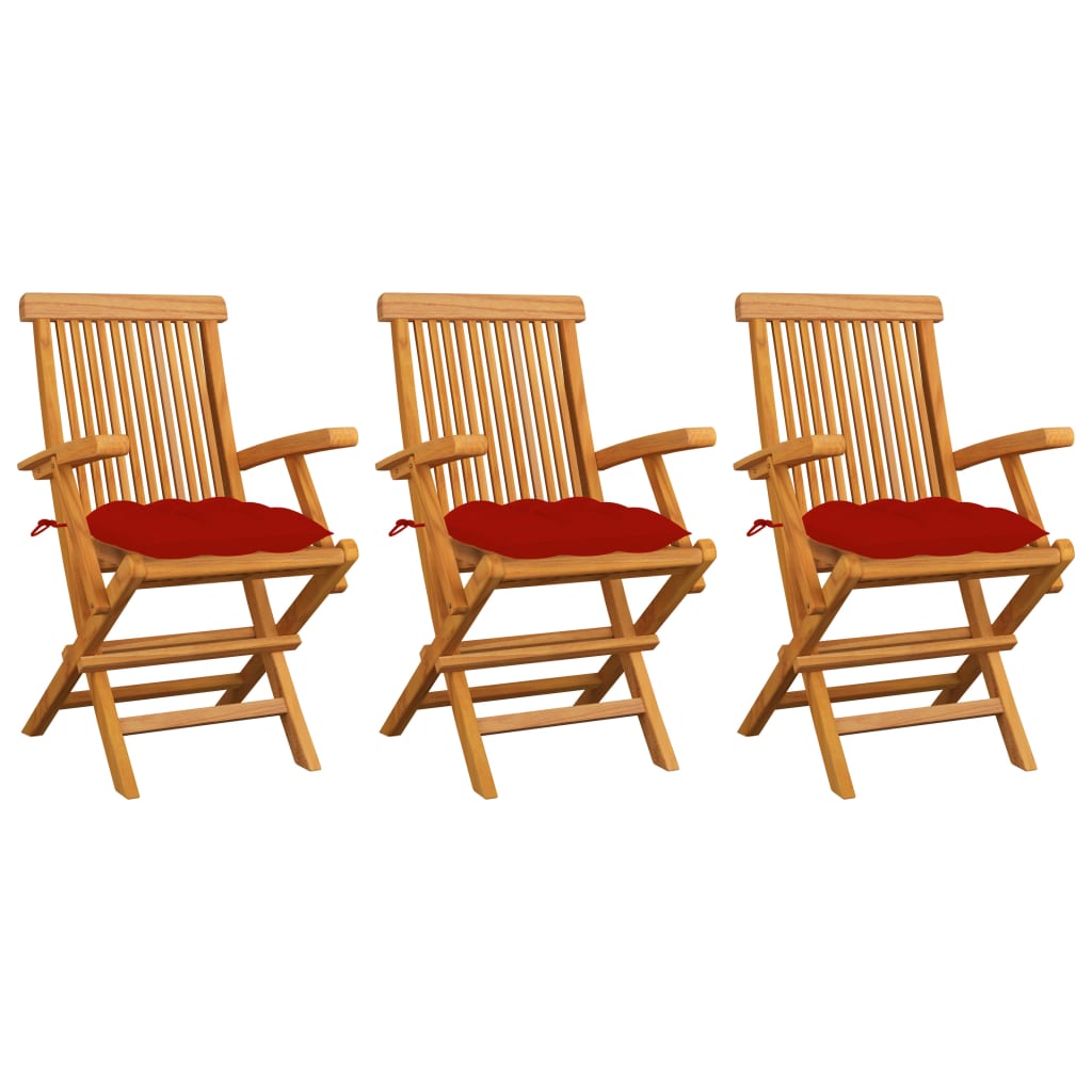 vidaXL Garden Chairs 2 pcs with Anthracite Cushions Solid Teakwood