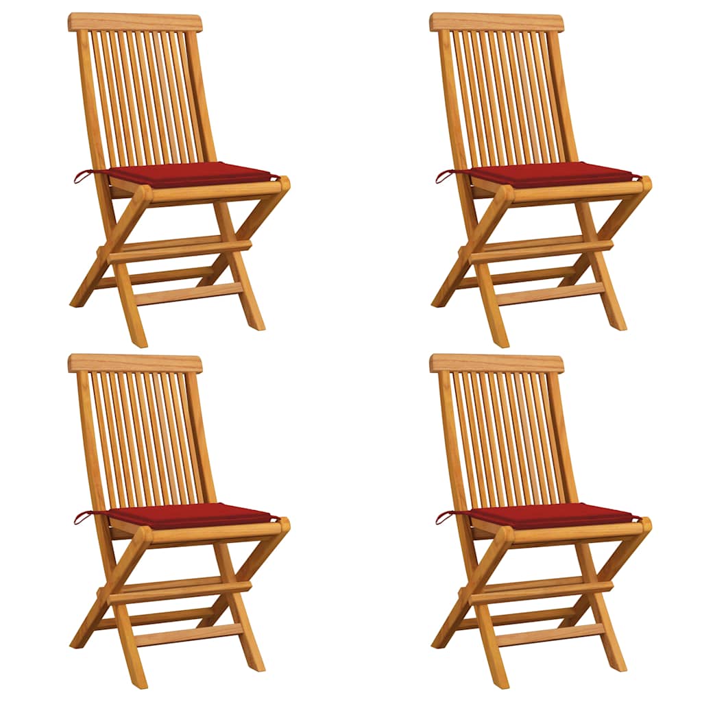 vidaXL Tuinstoelen 2 st met antracietkleurige kussens massief teakhout