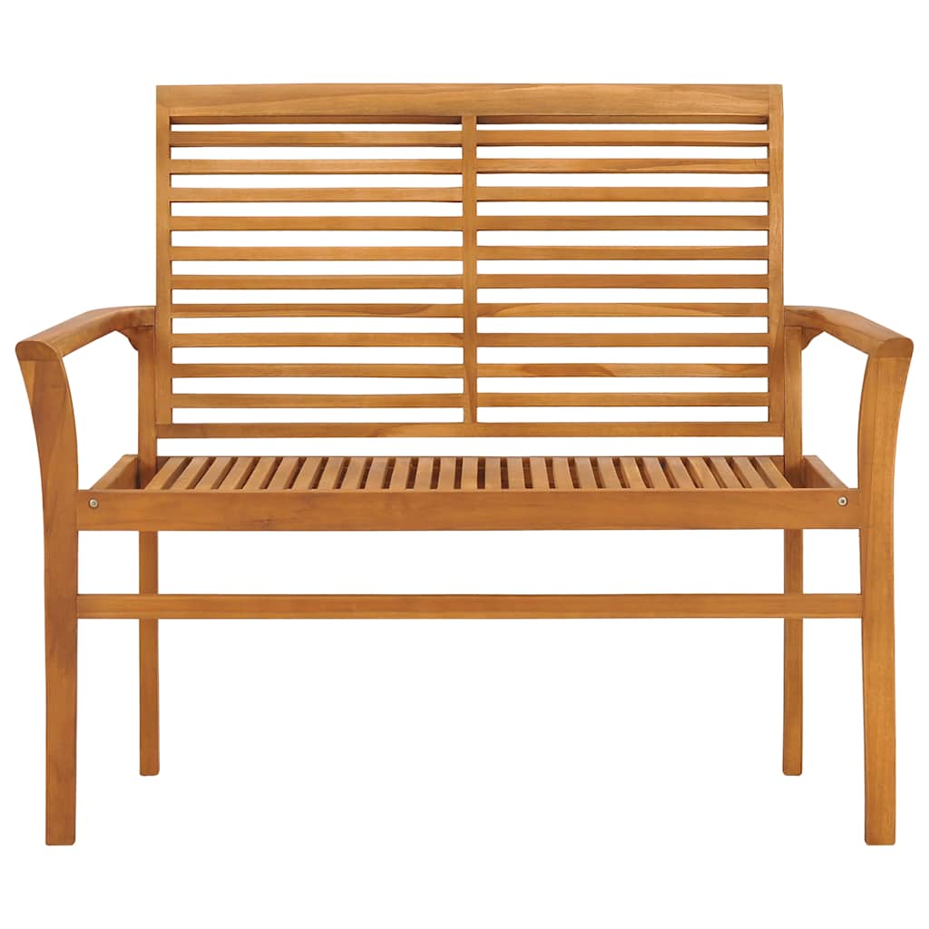vidaXL Tuinbank met antracietkleurig kussen 112 cm massief teakhout
