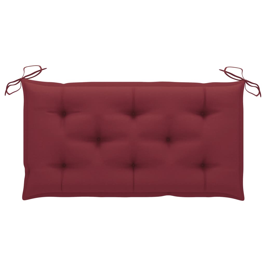 vidaXL Tuinbank met antracietkleurig kussen 112 cm massief teakhout