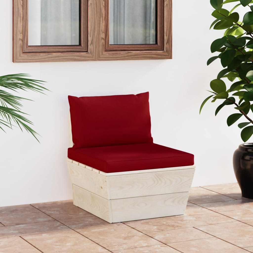 vidaXL Garden Corner Sofa with Cushions Impregnated Pinewood Pallet