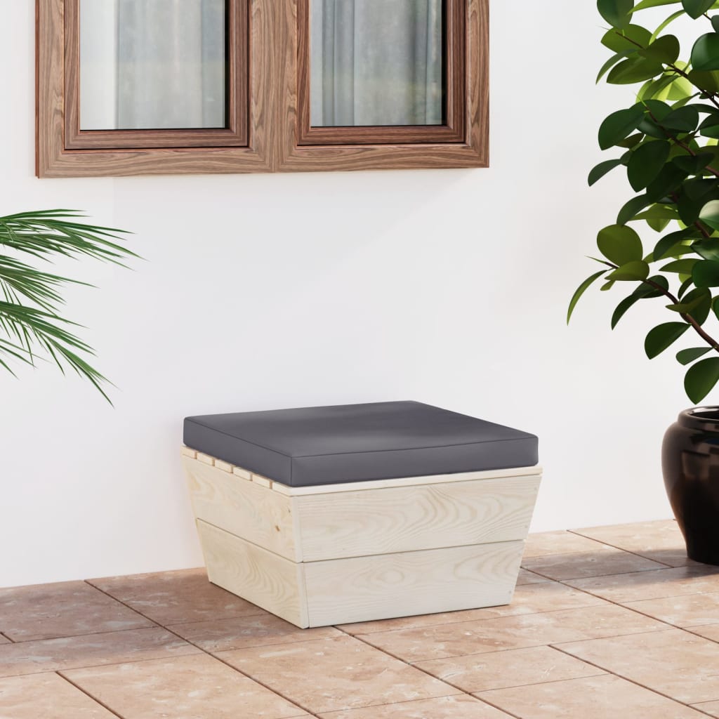 vidaXL Garden Corner Sofa with Cushions Impregnated Pinewood Pallet