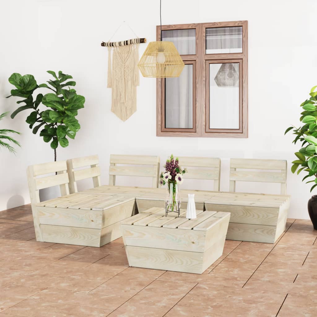 vidaXL 2-Seater Garden Bench Pallet Impregnated Pinewood