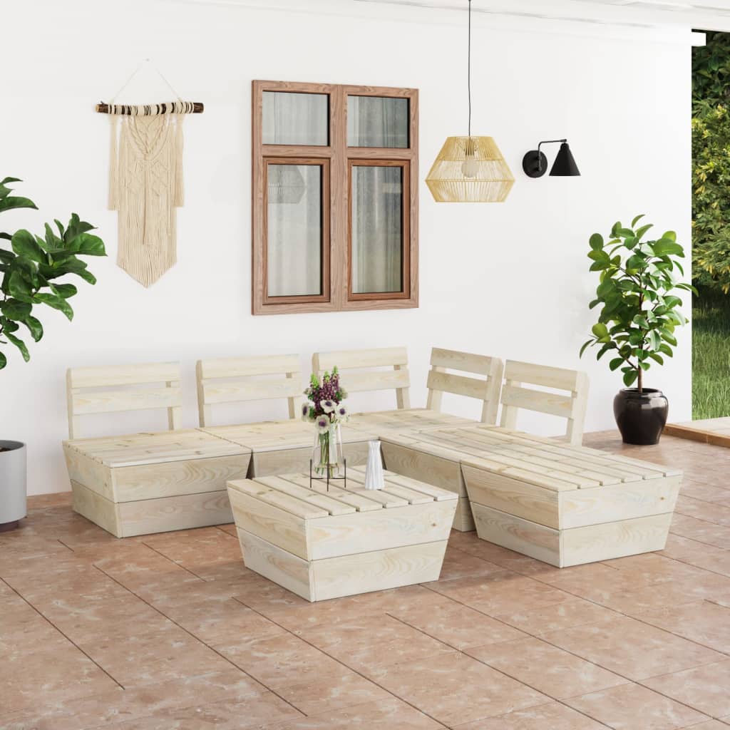 vidaXL 2-Seater Garden Bench Pallet Impregnated Pinewood