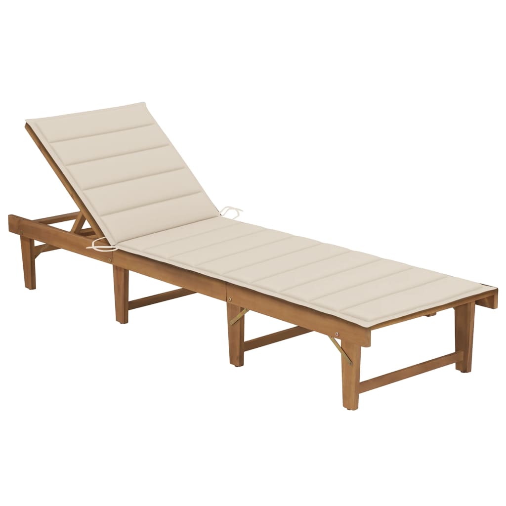 vidaXL Tapis d'encre léger avec coussins en acacia massif