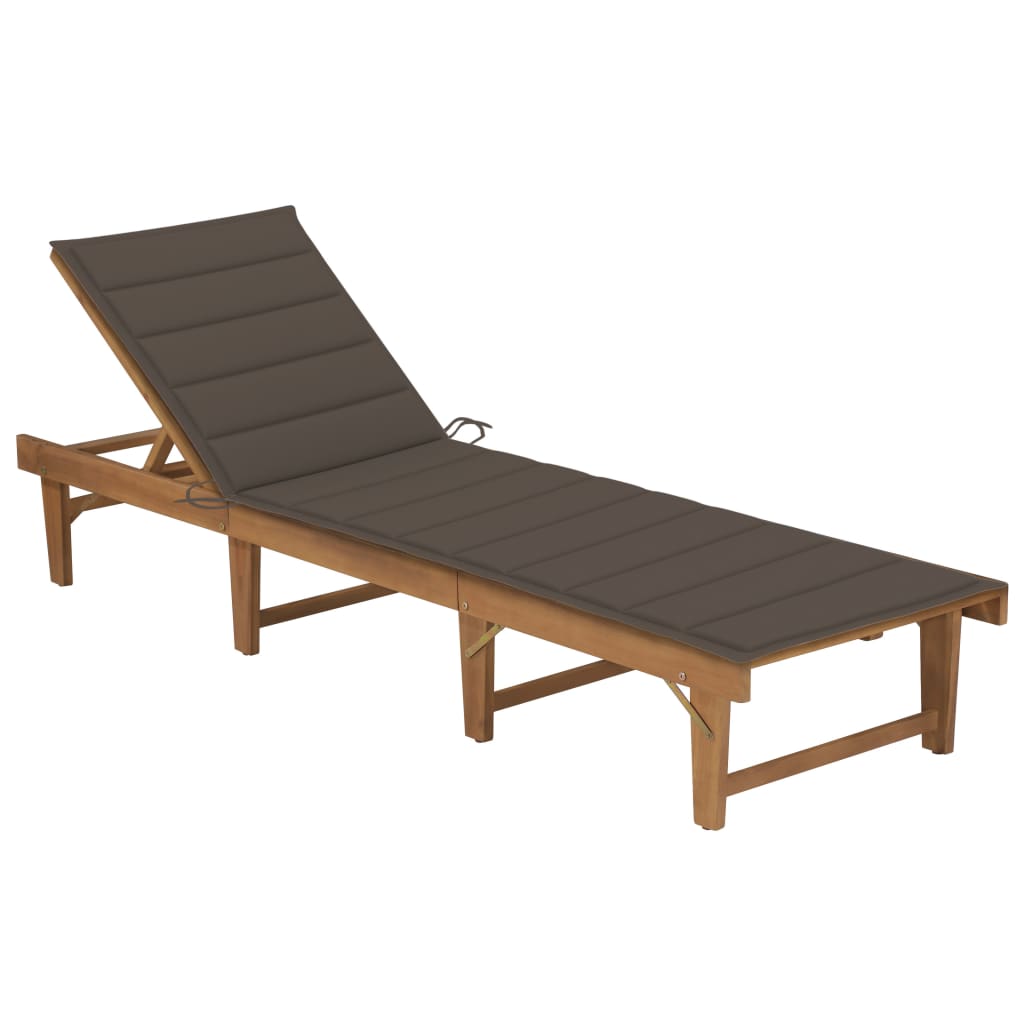 vidaXL Tapis d'encre léger avec coussins en acacia massif