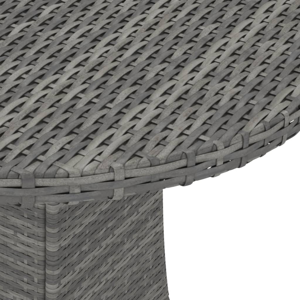 vidaXL 7-delige Loungeset met kussens poly rattan zwart