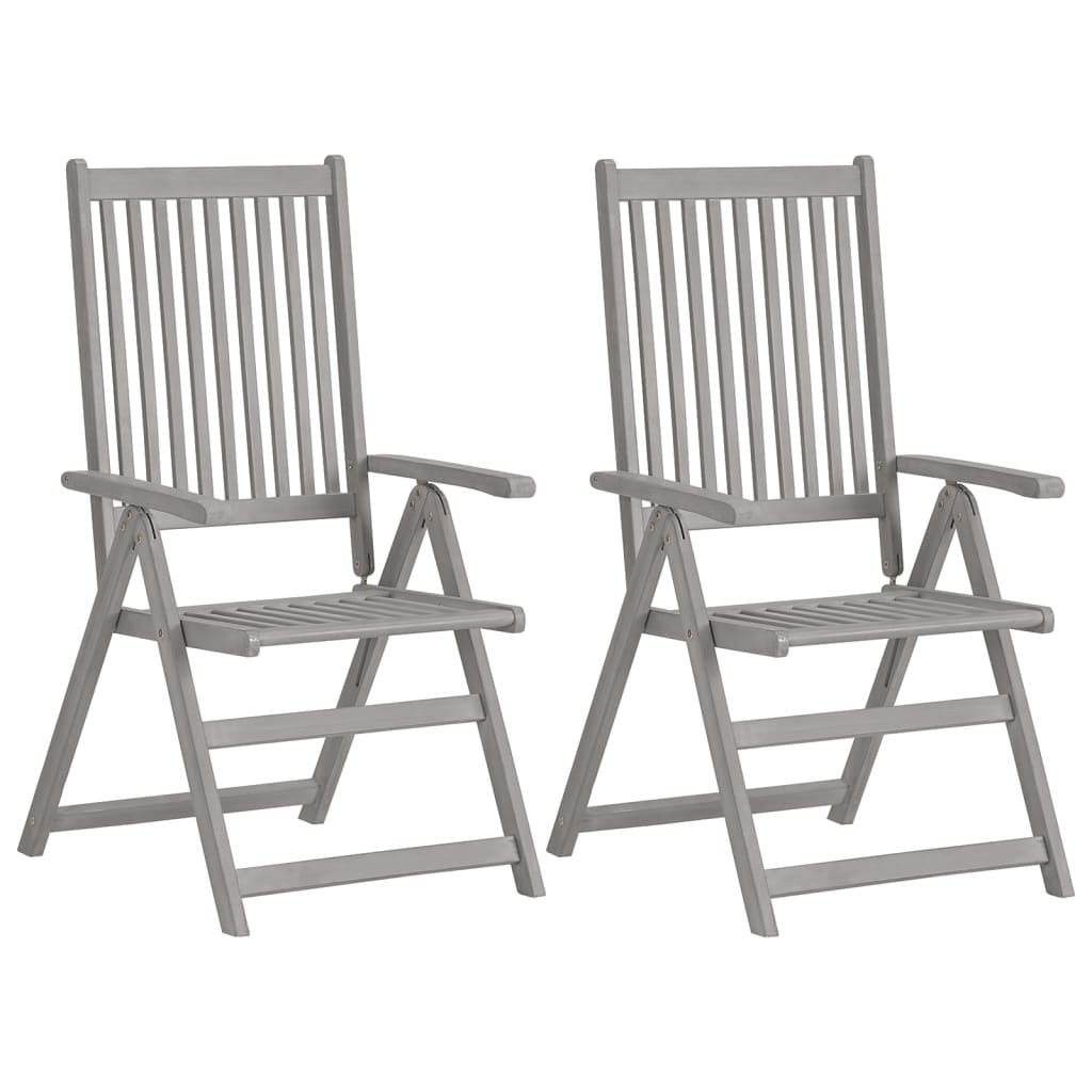 vidaXL Tuinstoelen 6 st verstelbaar met kussens massief acaciahout