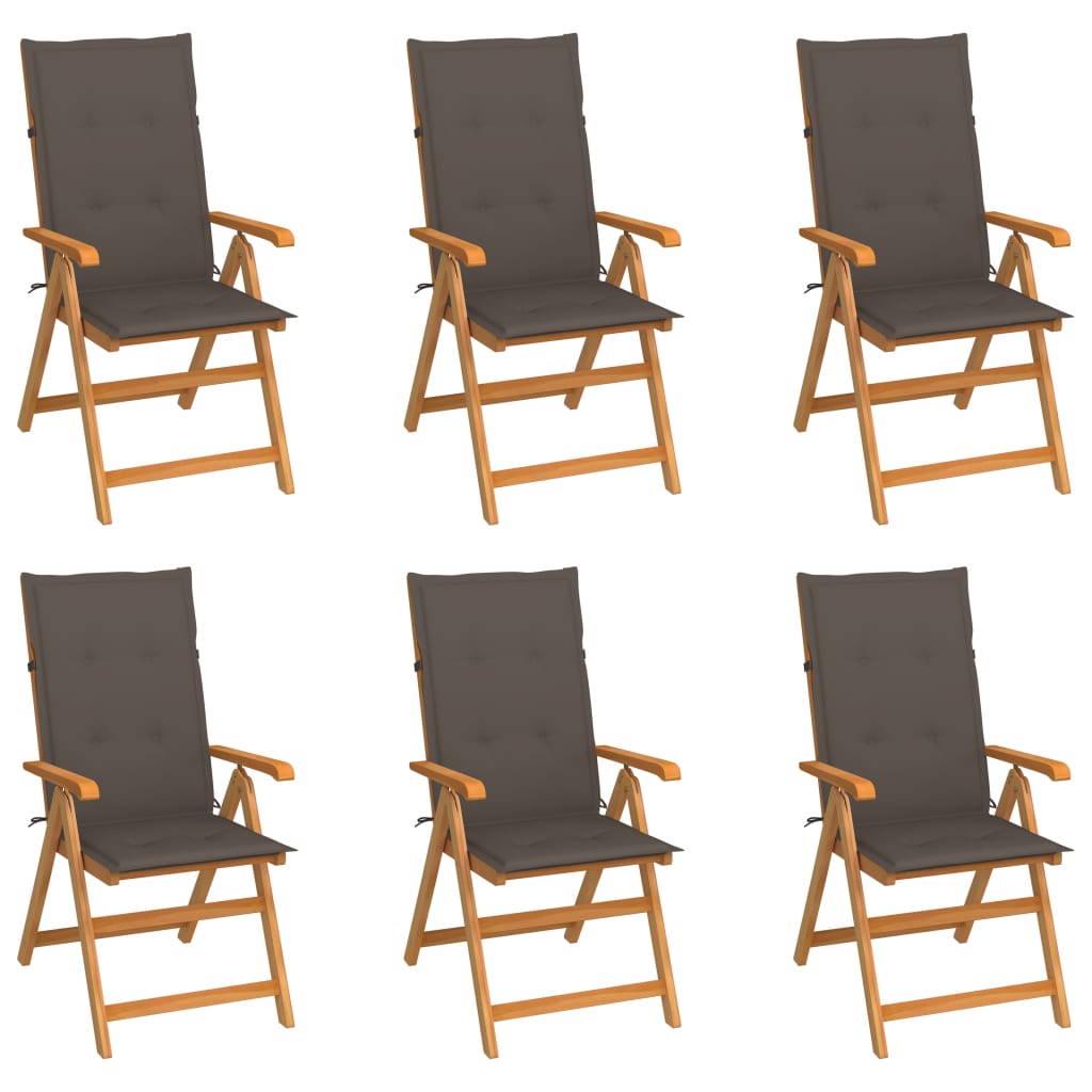 vidaXL Tuinstoelen 2 st met antracietkleurige kussens massief teakhout