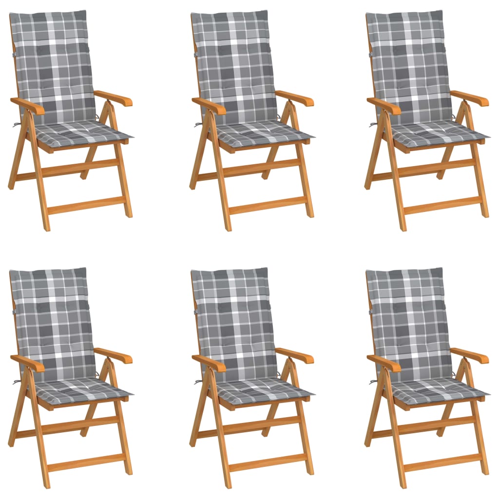 vidaXL Tuinstoelen 2 st met antracietkleurige kussens massief teakhout
