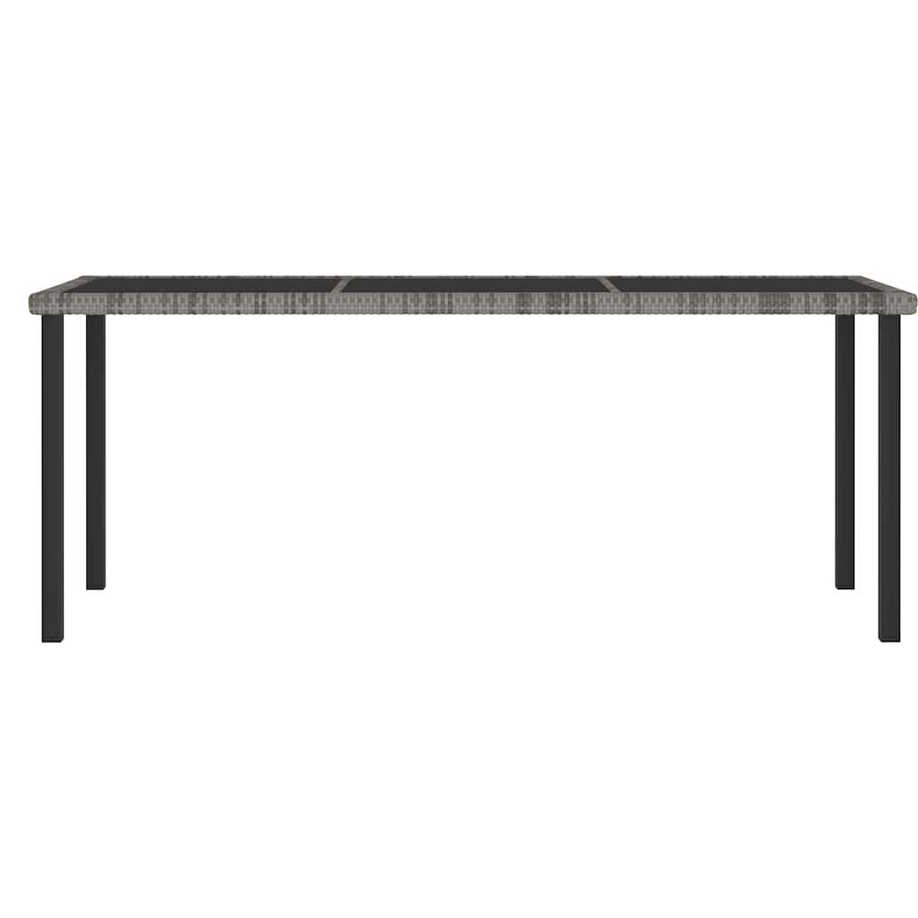 vidaXL 7-Piece Garden Dining Set Poly Rattan Black
