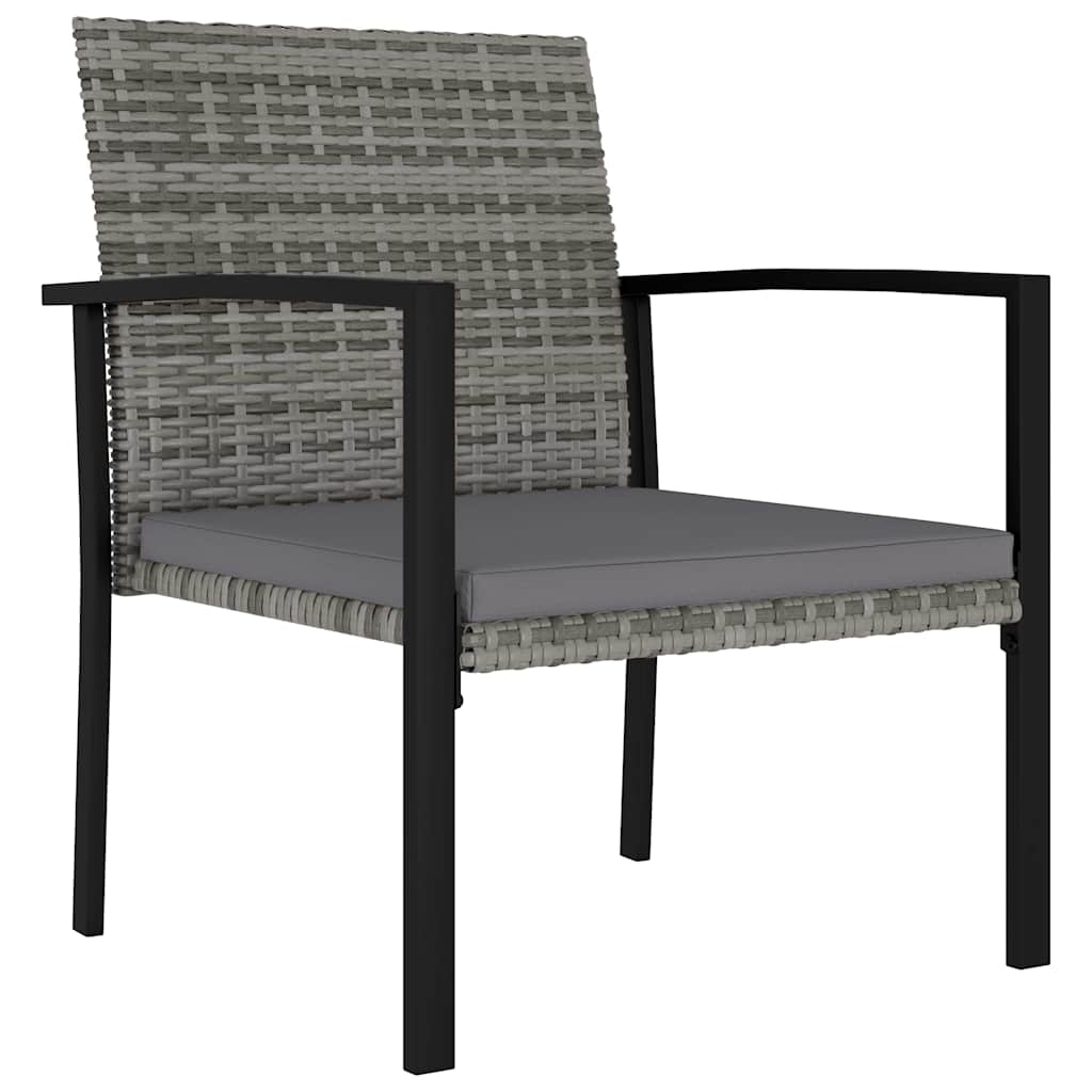 vidaXL 7-Piece Garden Dining Set Poly Rattan Black