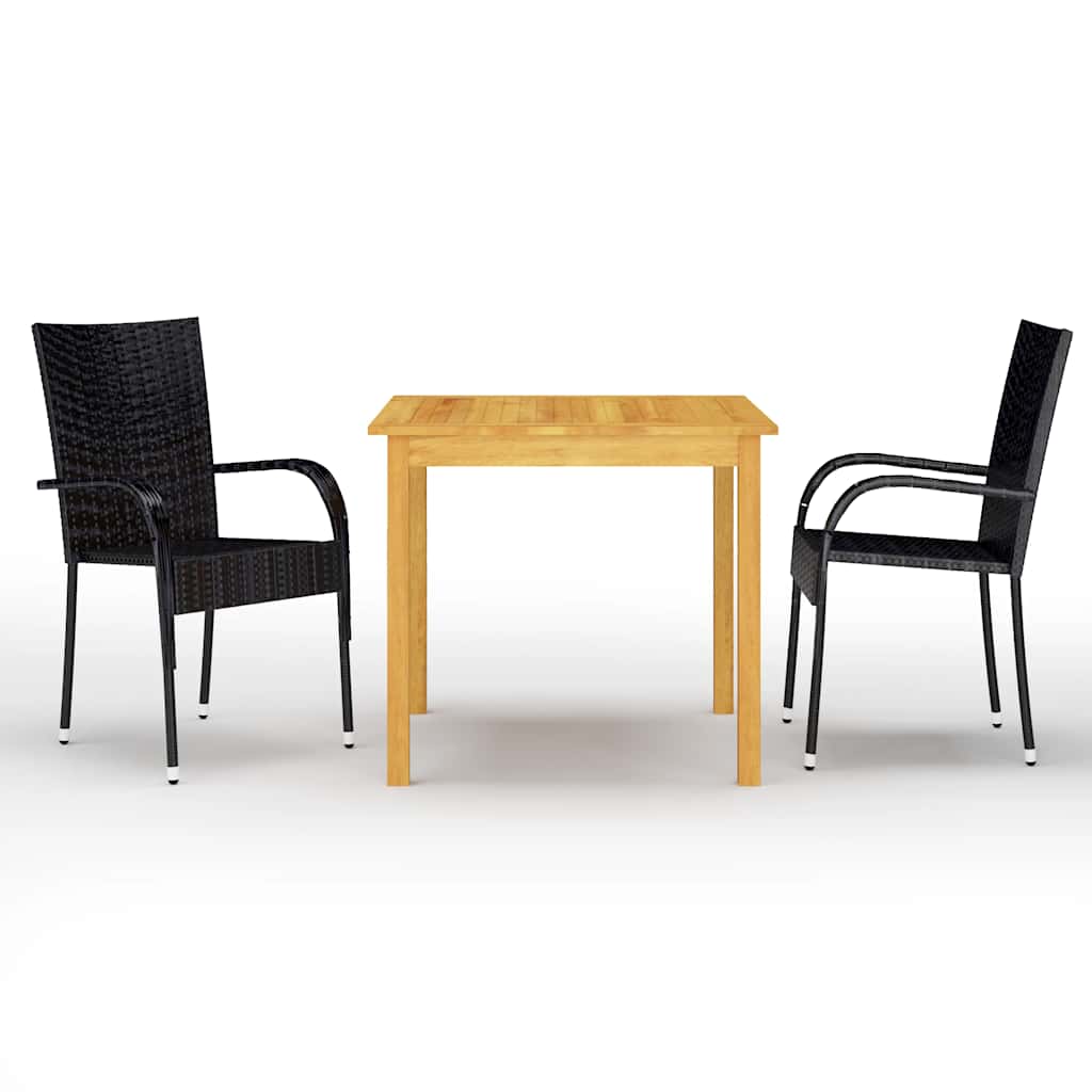 vidaXL 3-Piece Garden Lounge Set Brown