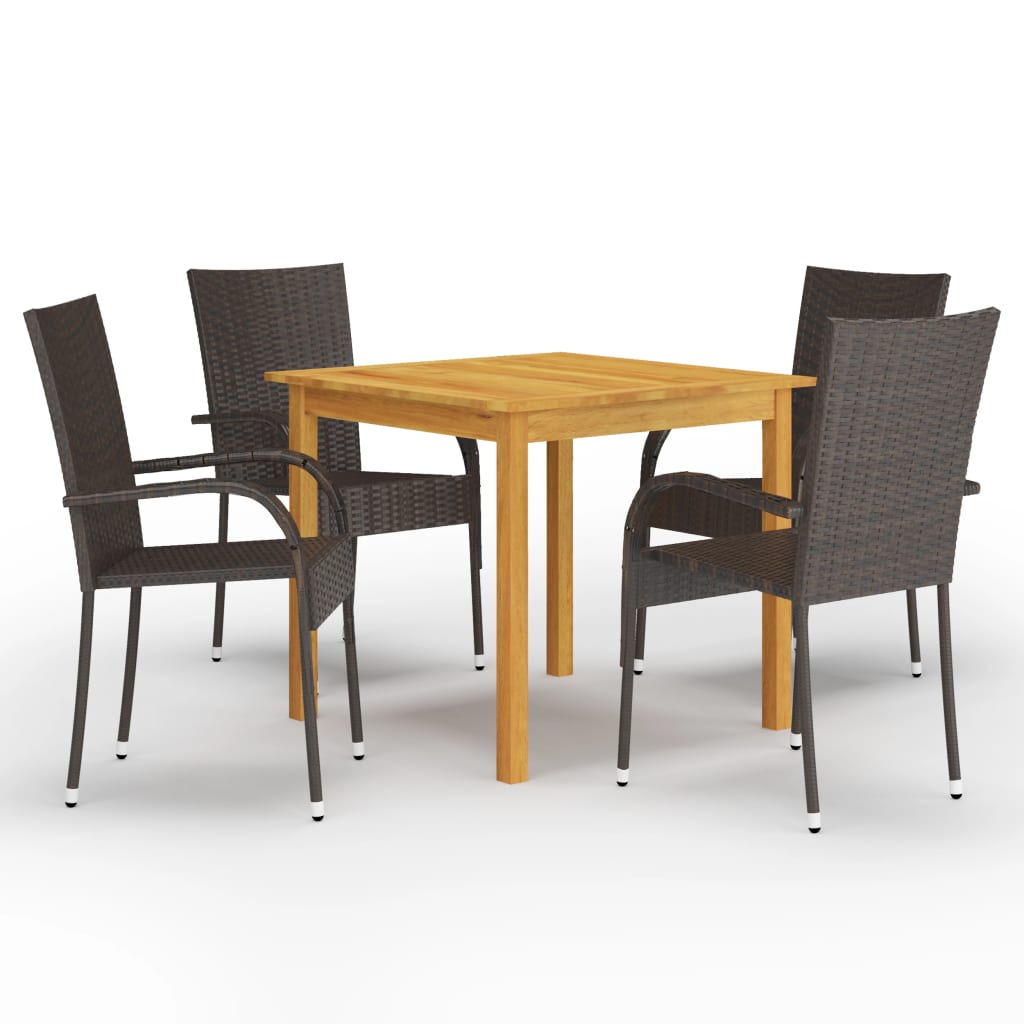 vidaXL 3-Piece Garden Lounge Set Brown