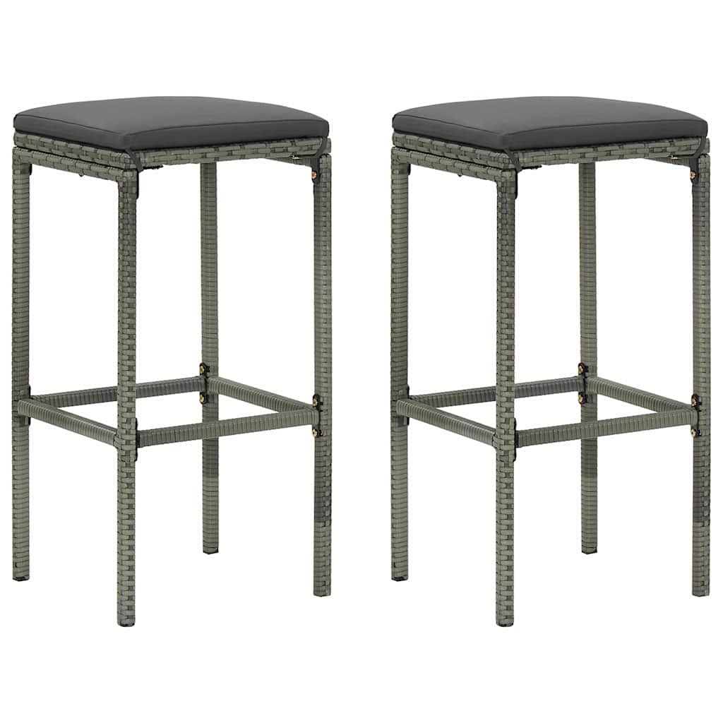 vidaXL 3-Piece Garden Bar Set with Cushions Brown