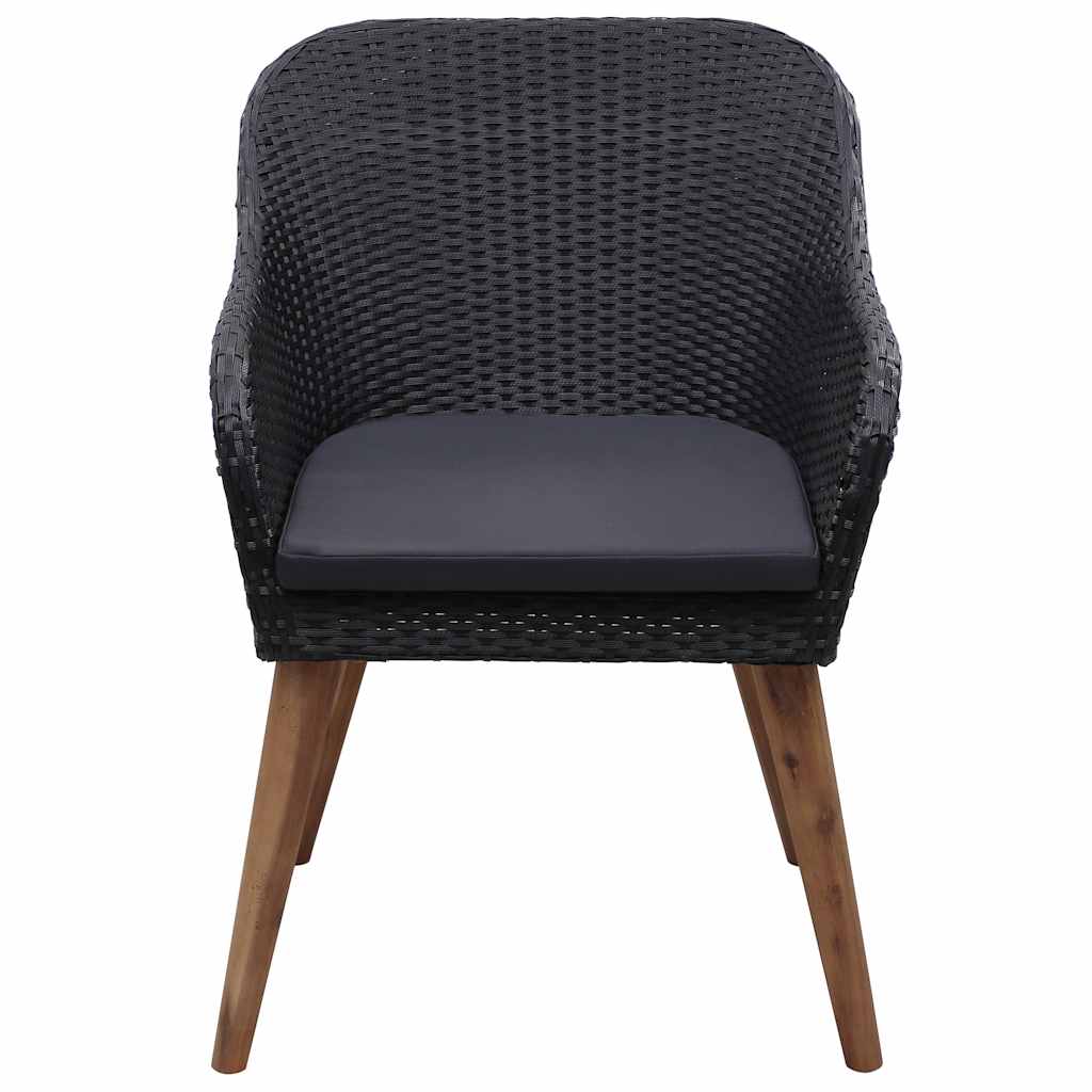 vidaXL 3-piece Garden Lounge Set black