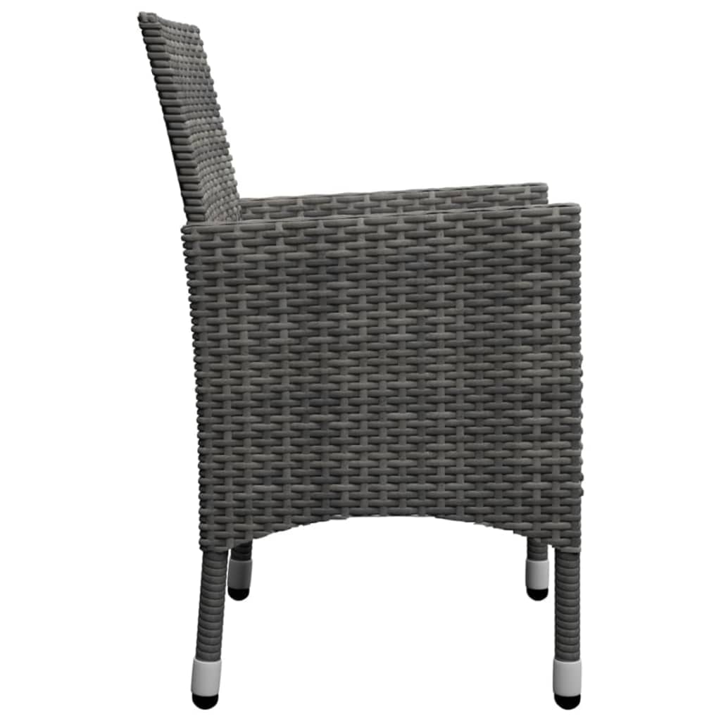 vidaXL 5-delige Tuinset zwart