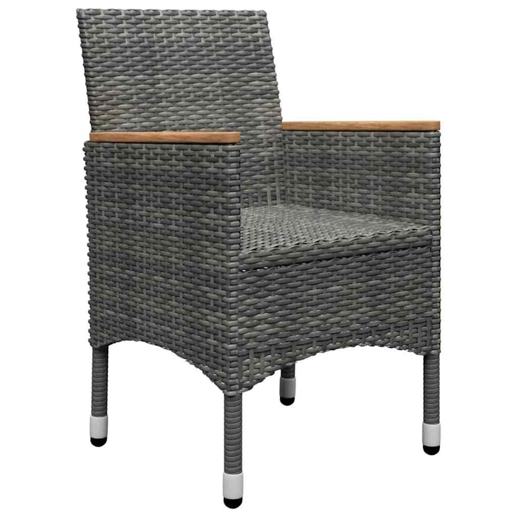 vidaXL 5-delige Tuinset zwart