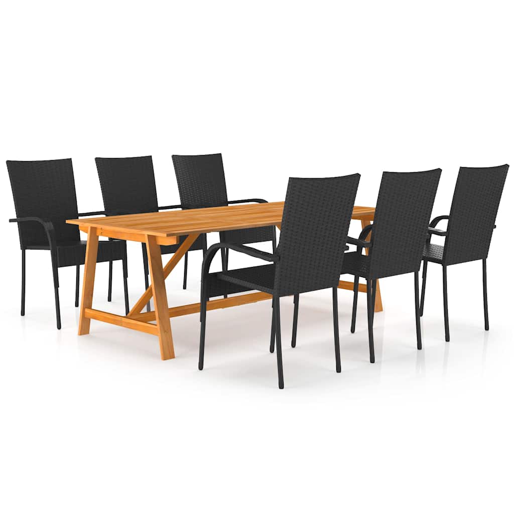 vidaXL 7-delige Tuinset bruin