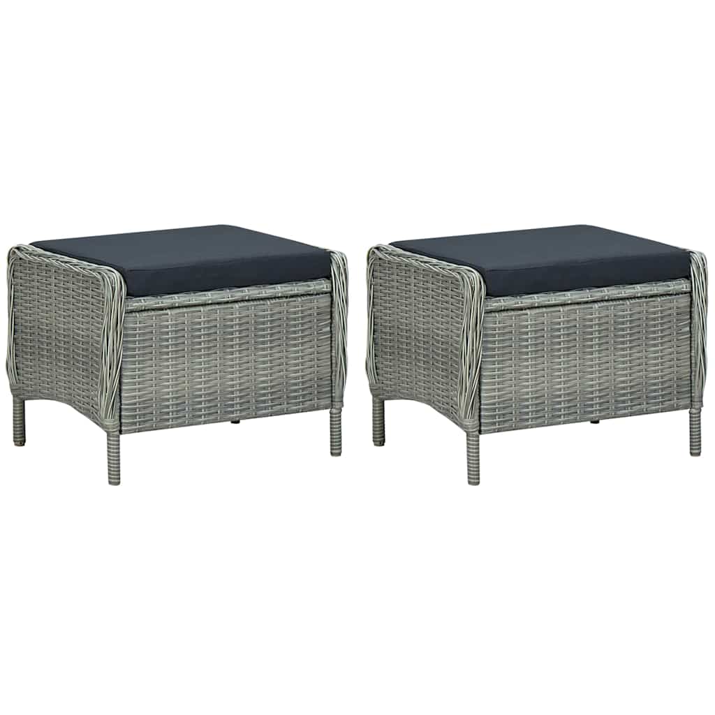 vidaXL 9-delige Tuinset donkergrijs