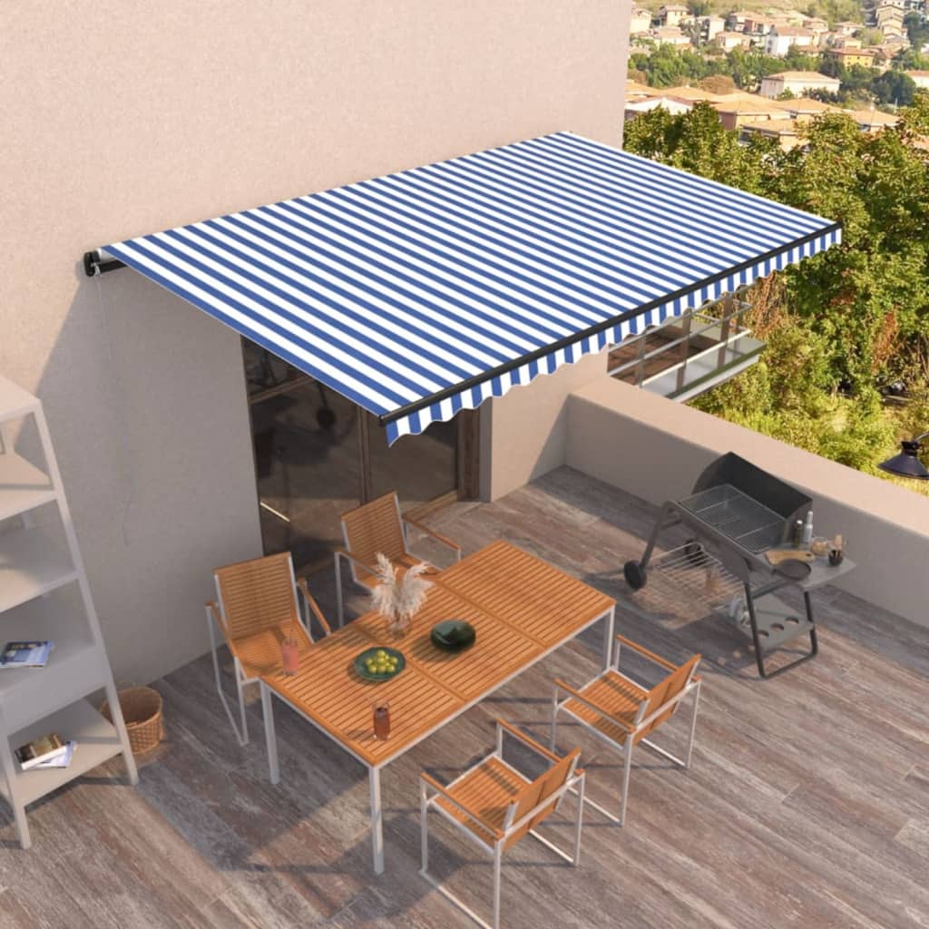 vidaXL Luifel automatisch uittrekbaar 350x250 cm crèmekleurig