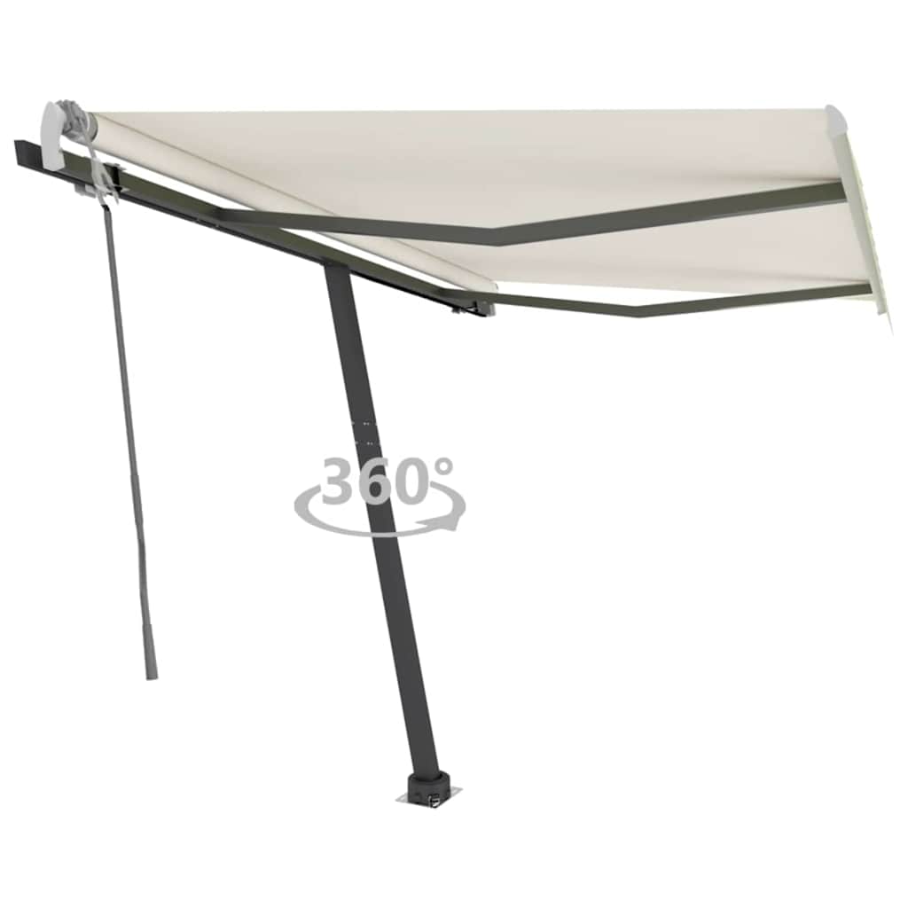 vidaXL Luifel vrijstaand handmatig uittrekbaar 300x250 cm antraciet