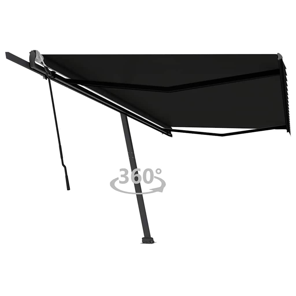 vidaXL Luifel vrijstaand handmatig uittrekbaar 300x250 cm antraciet