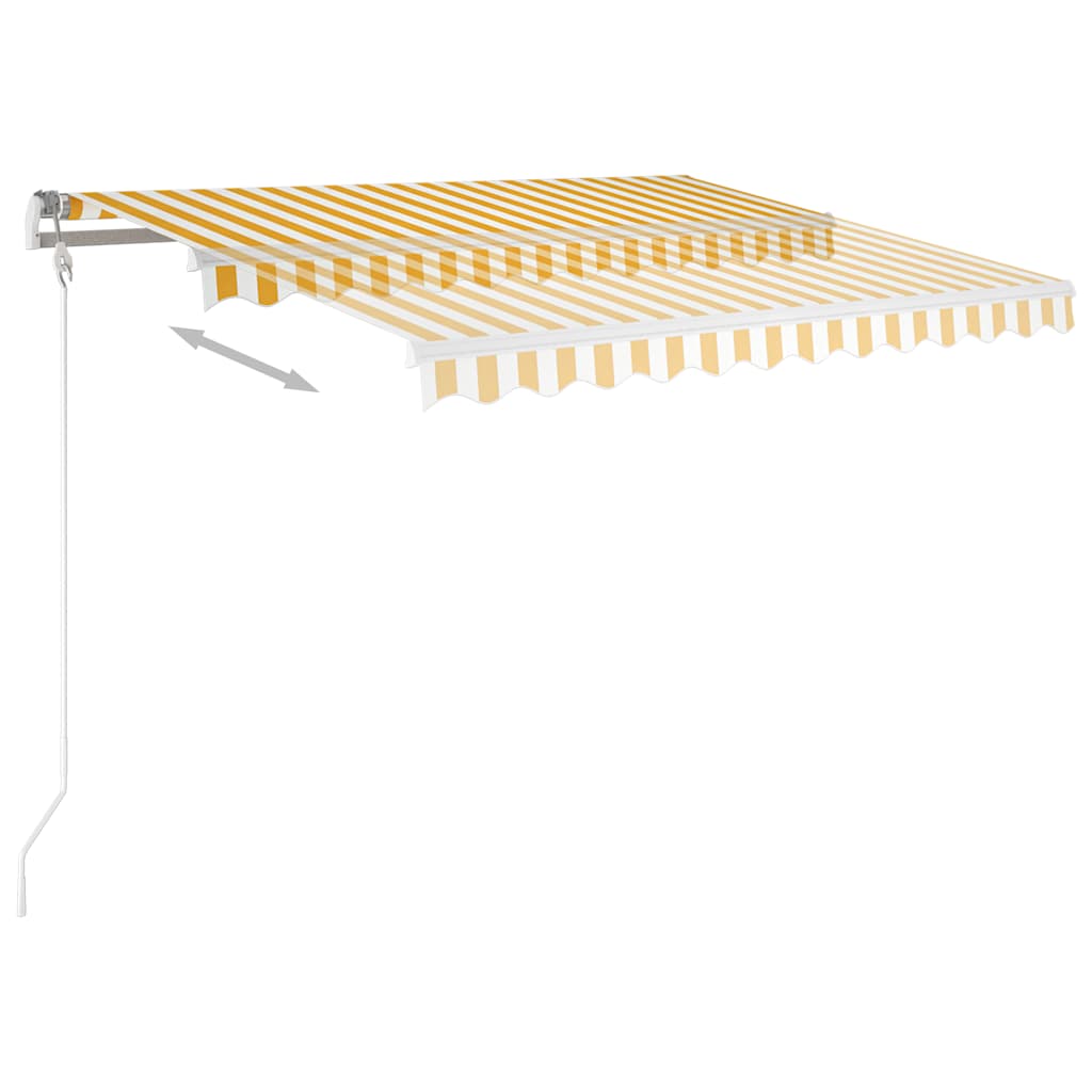 vidaXL Awning Automatically Retractable with Poles 3x2.5 m Anthracite