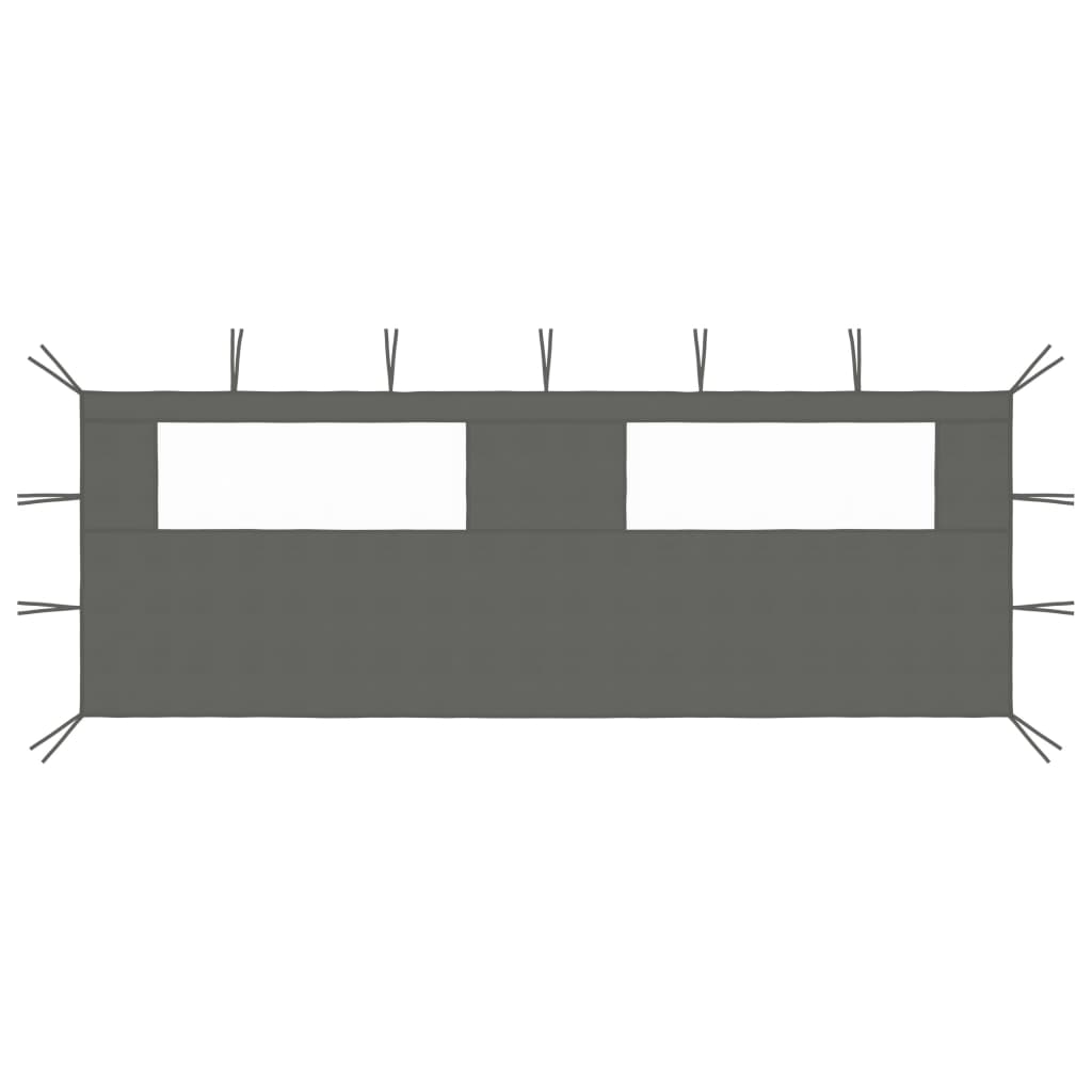 vidaXL Prieelzijwand met ramen 6x2 m crèmekleurig