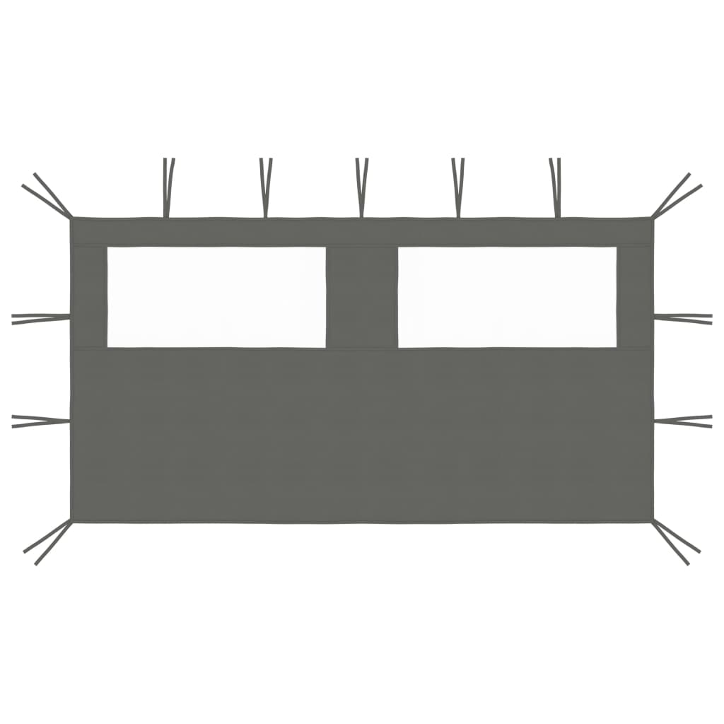 vidaXL Prieelzijwand met ramen 6x2 m crèmekleurig