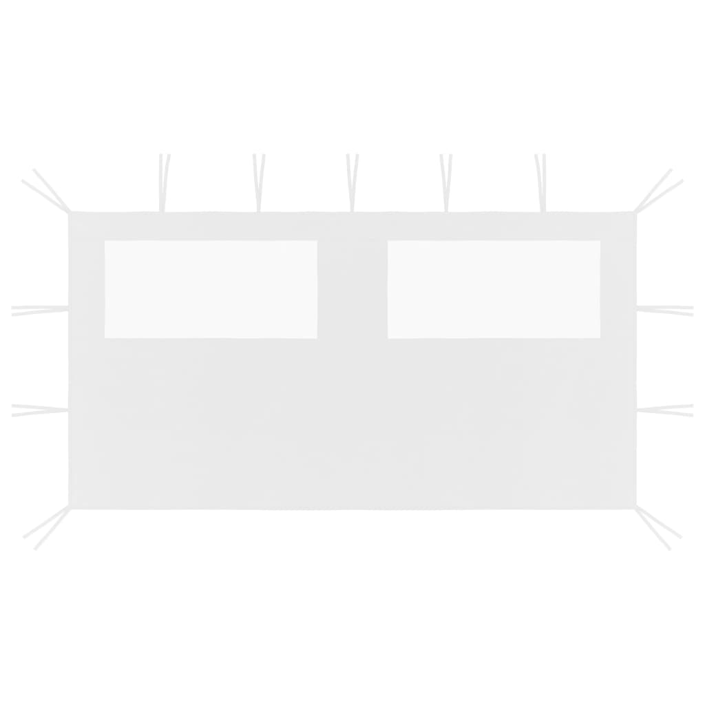 vidaXL Prieelzijwand met ramen 6x2 m crèmekleurig