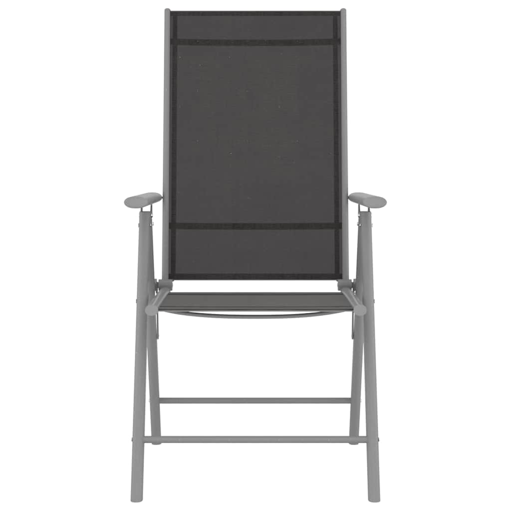 vidaXL 5-delige Tuinset aluminium zwart