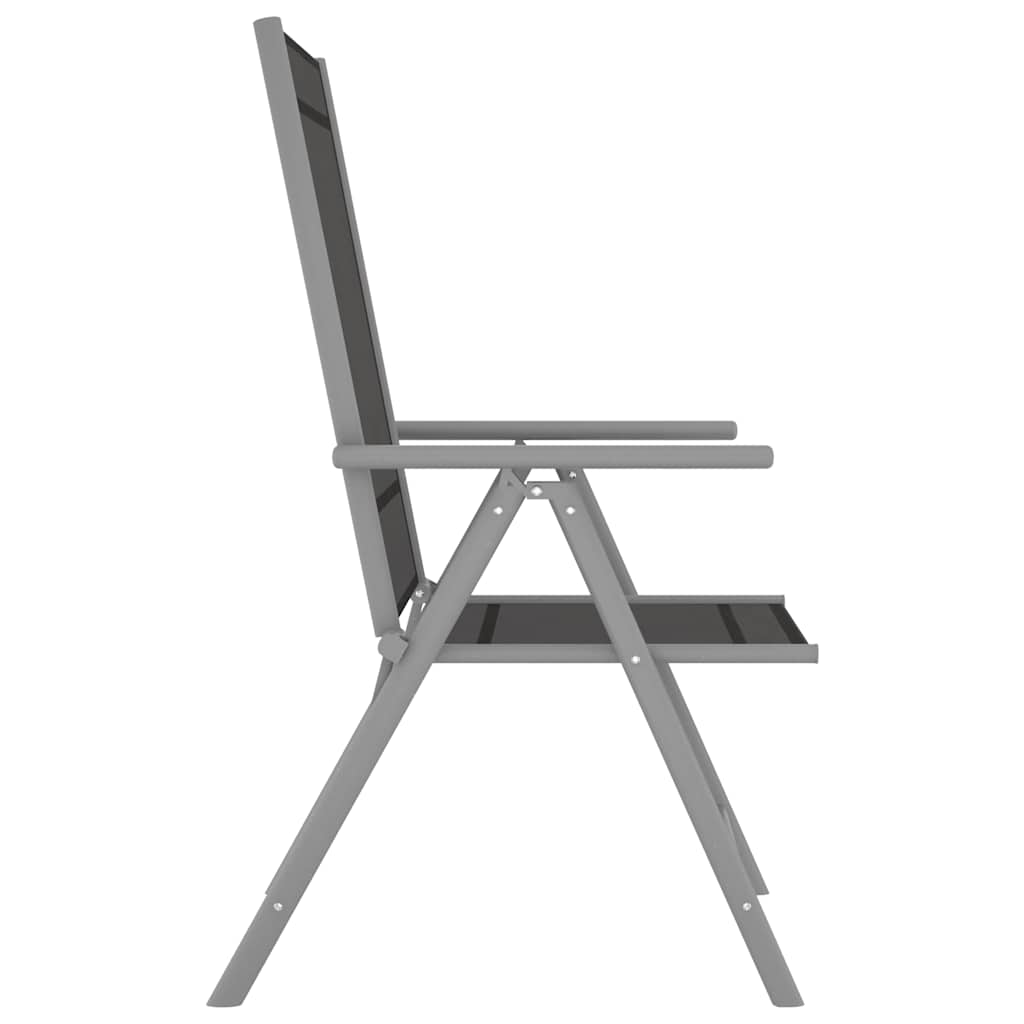 vidaXL 5-delige Tuinset aluminium zwart