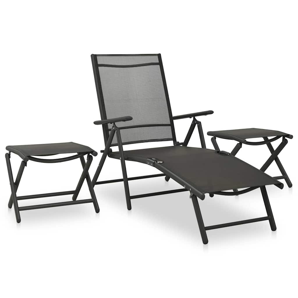 vidaXL 10-piece Lounge Set black and anthracite