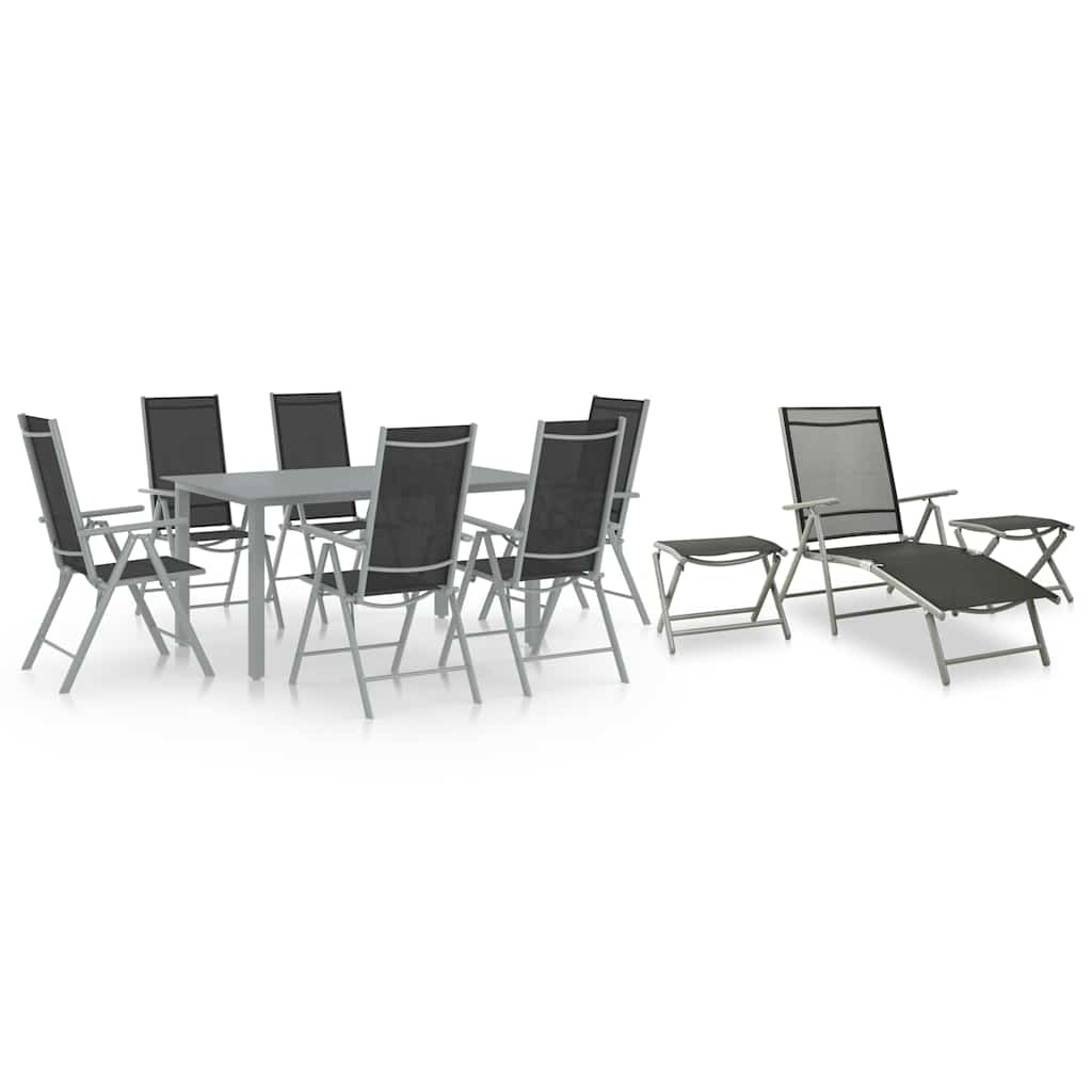 vidaXL 10-piece Lounge Set black and anthracite