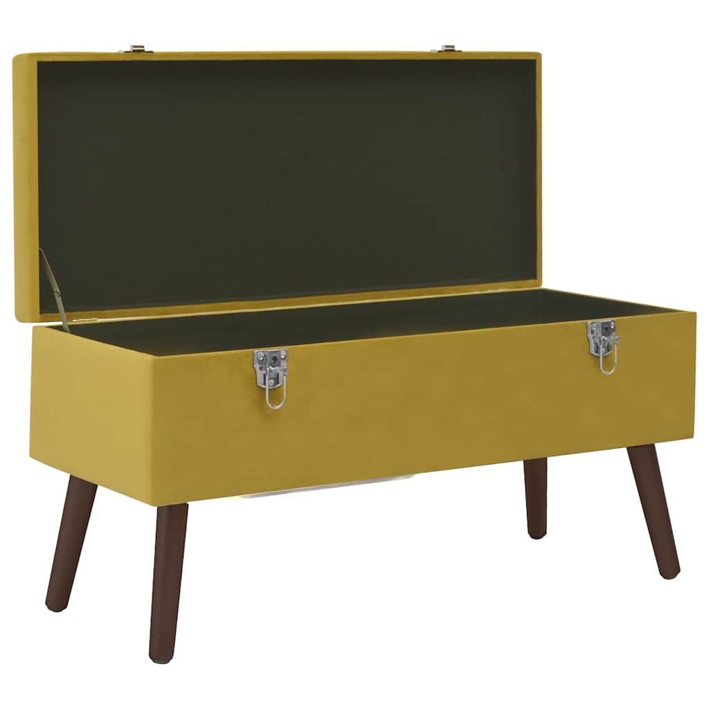 vidaXL Bankje met opbergvak 80 cm fluweel groen