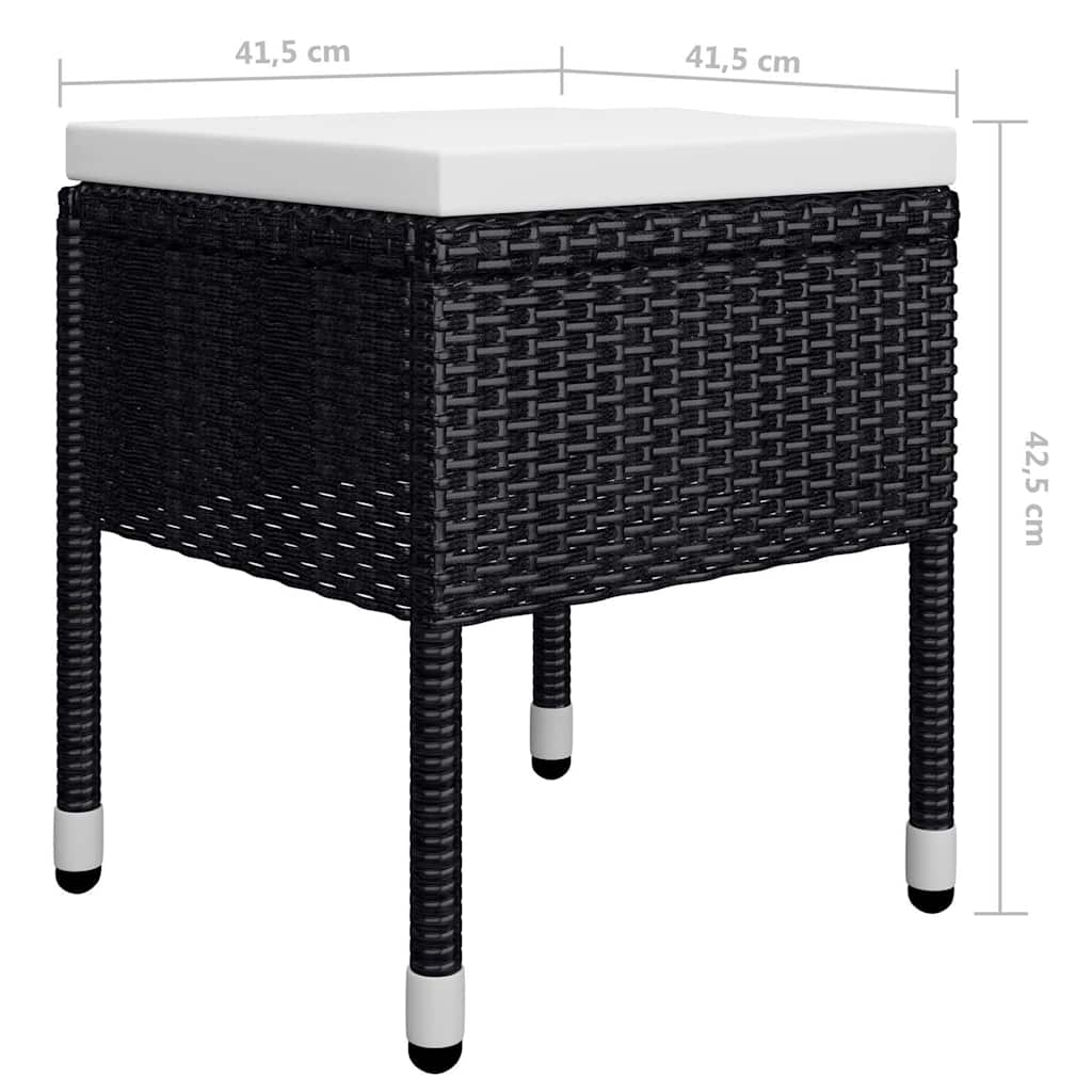 vidaXL 5-delige Tuinset zwart