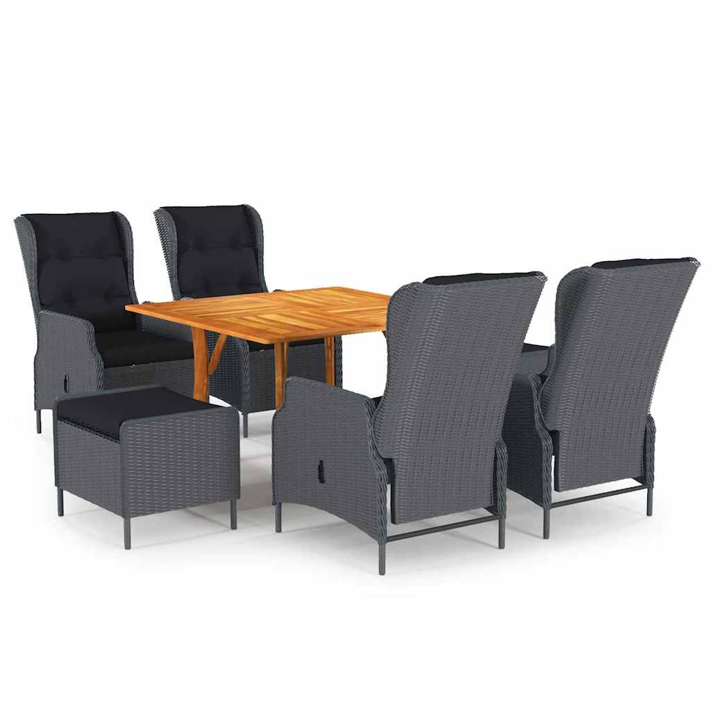 vidaXL 7-Piece Garden Dining Set Brown