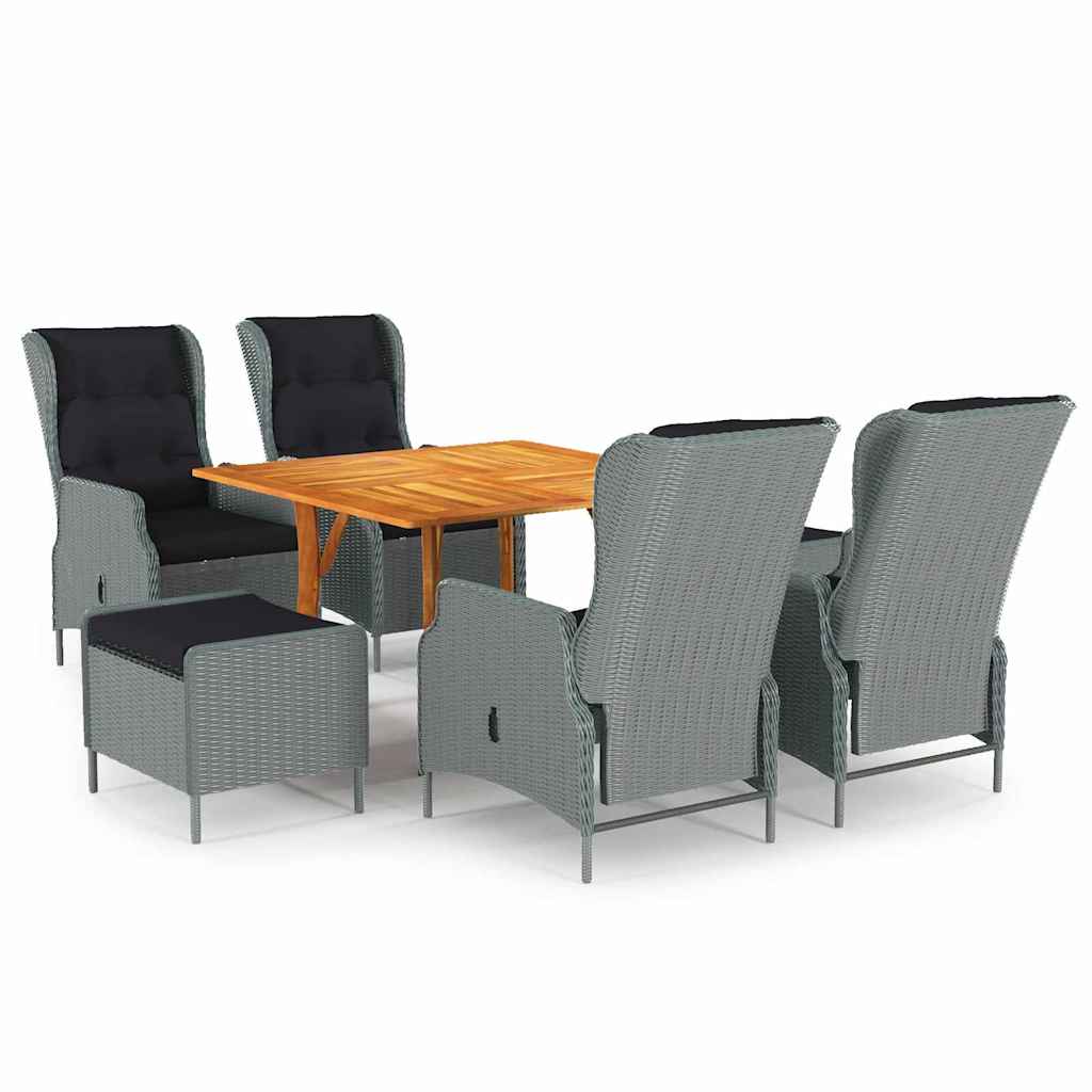 vidaXL 7-Piece Garden Dining Set Brown