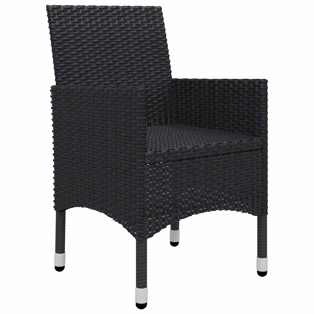 vidaXL 5-delige Tuinset zwart